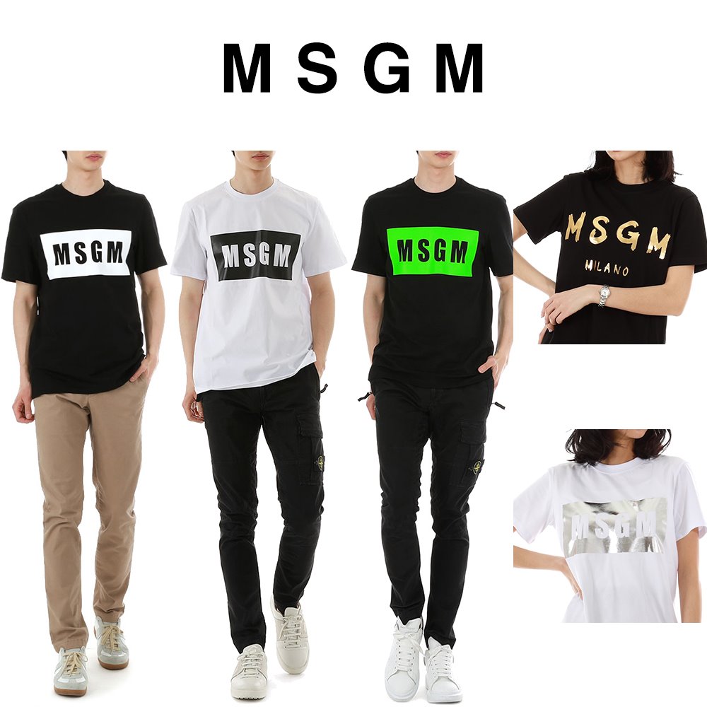 MSGM 로고 반팔 티셔츠 5종톰브라운,몽클레어