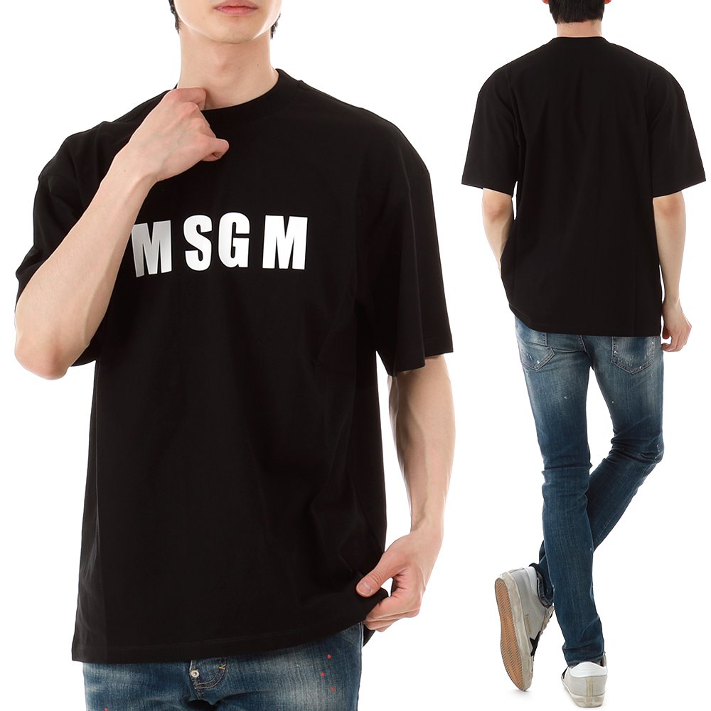 MSGM 로고 반팔 티셔츠 3240MM94 99톰브라운,몽클레어