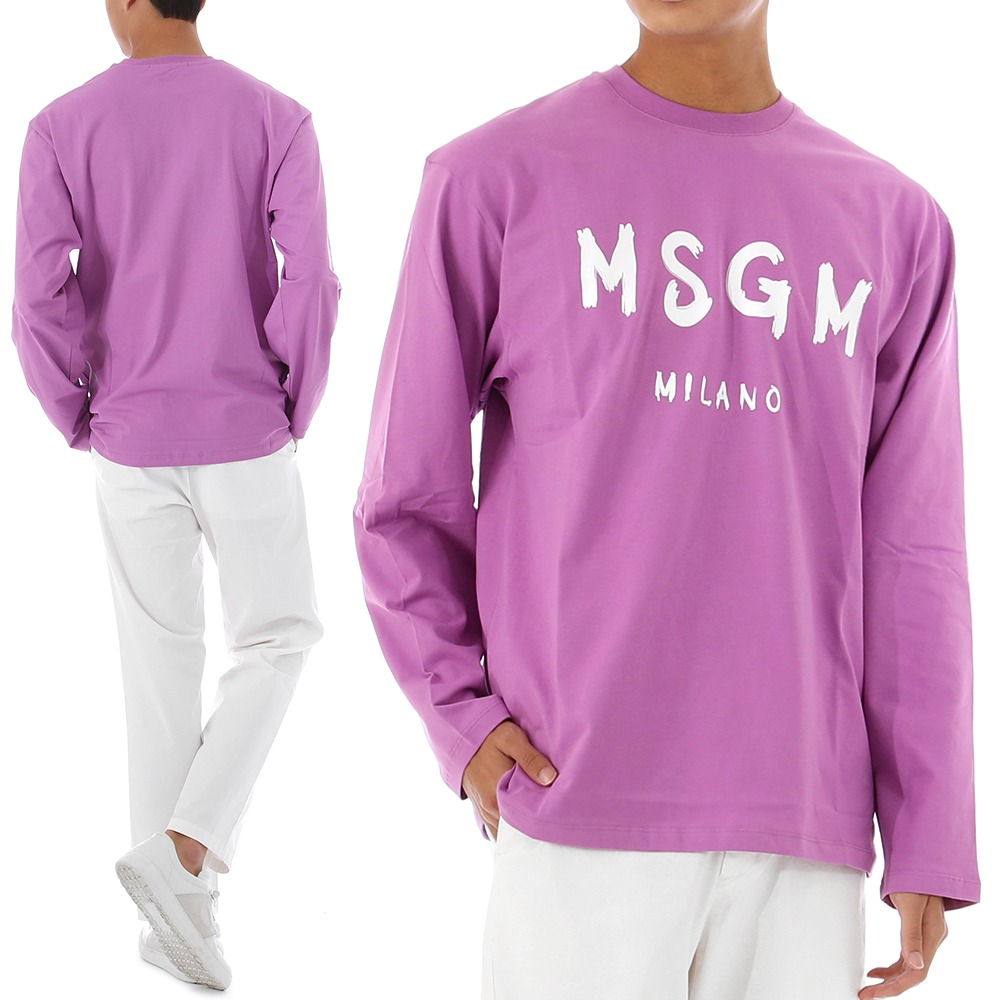 MSGM 브러시드 로고 티셔츠 3340MM511 72톰브라운,몽클레어