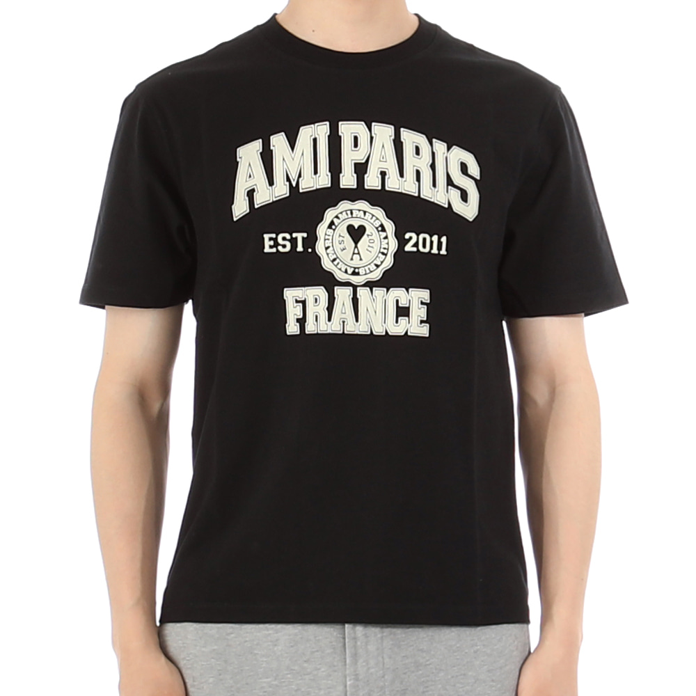 22FW 아미 AMI PARIS FRANCE 프린트 반팔 티셔츠 HTS010 001