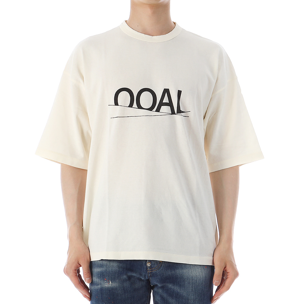 나나미카 OOAL 로고 오버핏 반팔 티셔츠 SUSHS348E ECRU톰브라운,몽클레어