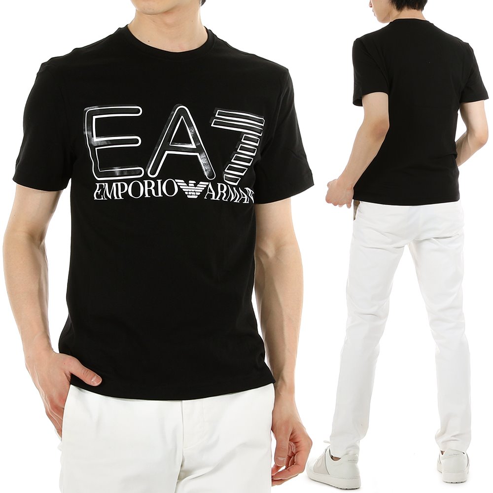 아르마니 22SS 3LPT20 1200 EA7 엠포리오 빅 로고 반팔 티셔츠